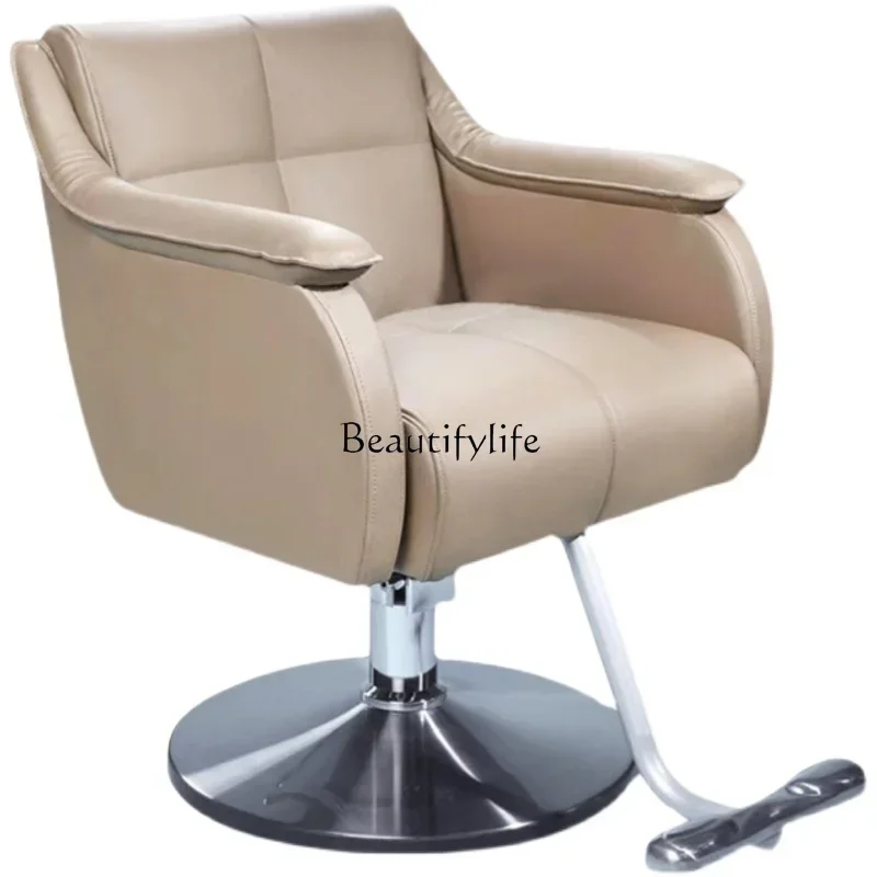 High-End Barber Shop Chair para cabeleireiro, corte de cabelo e Perming, Novo