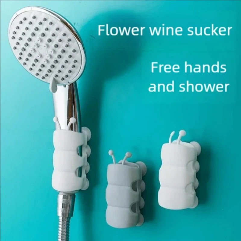 

Shower Suction Cup Bracket, Bathroom Shower Silicone Fixed Seat Bracket, Non Perforated Bathroom Shower Small Tool Bracket