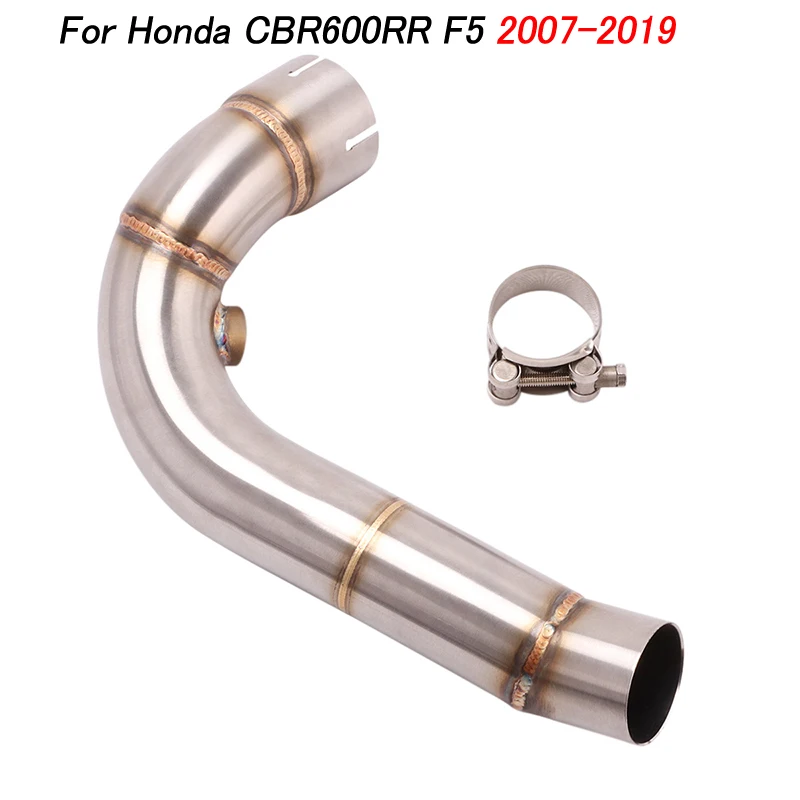 

Motorcycle For Honda CBR600RR F5 2007-2019 Exhaust Middle Mid Pipe Connect Link Tube Slip On Original Muffler Replace Catalyst