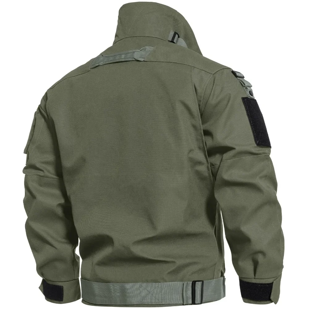 Tactical Motorcycle Jacket Men Outdoor Wear Resistant Waterproof Cycling Clothes Work Coat Multi-pocket Army Field Combat Jacket