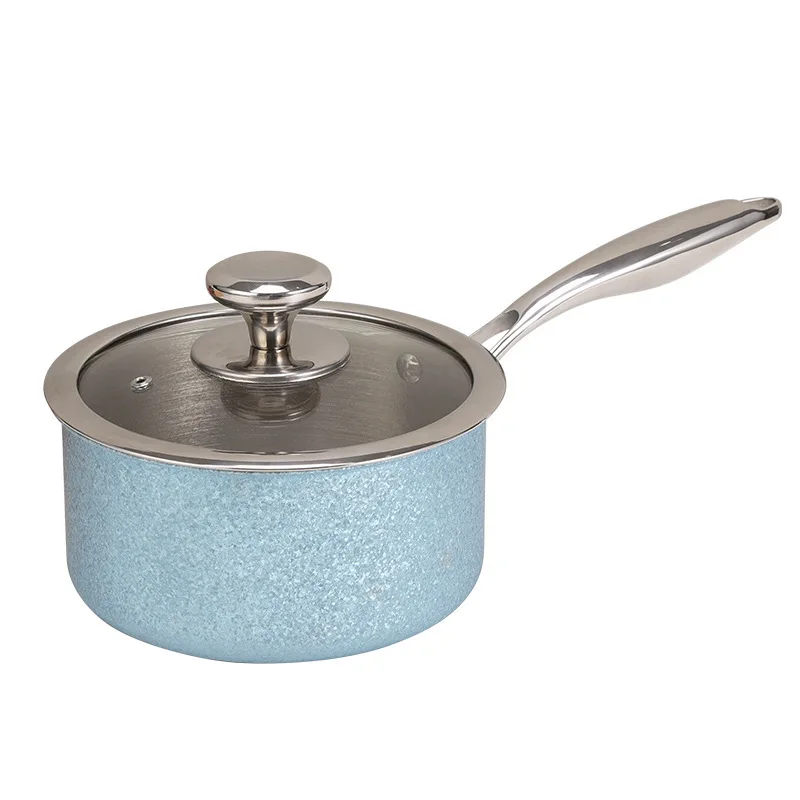 

Pure titanium milk pot, thickened, three layers, soup pot, baby, complementary food