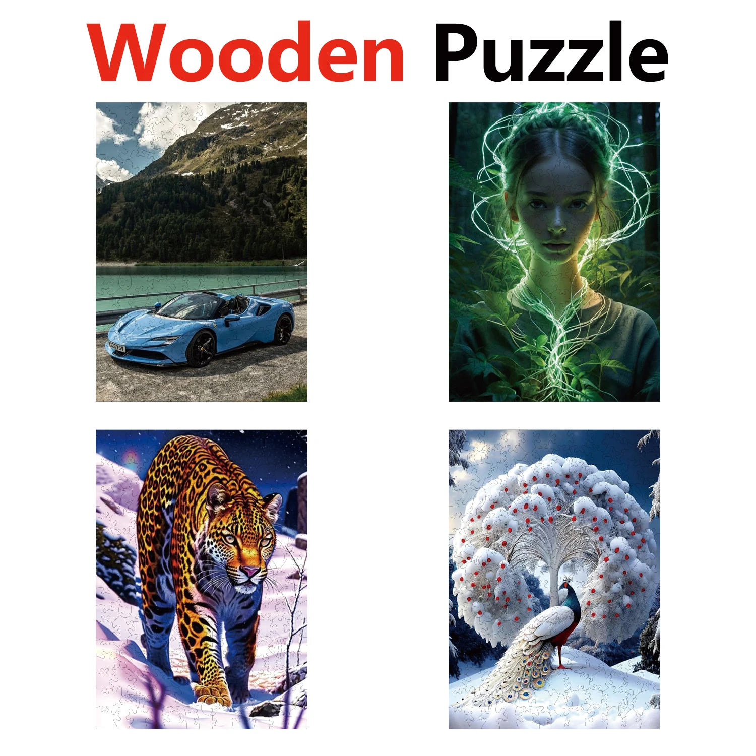 

Car Fairy Tiger Peacock Puzzles High Quality Jigsaw Puzzle Wooden Puzzle Best Christmas Gift
