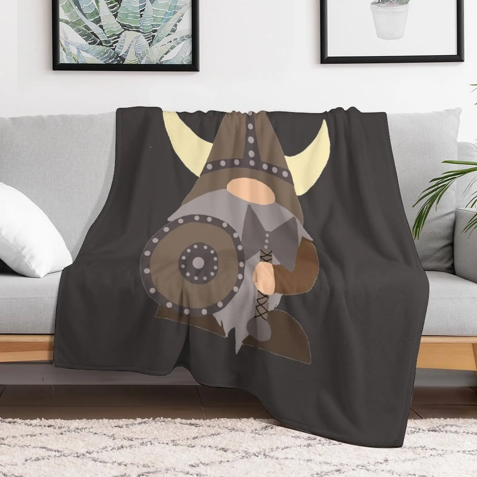 Viking Warrior Gnome Throw Blanket Air Conditioner Soft Blanket for Office Home