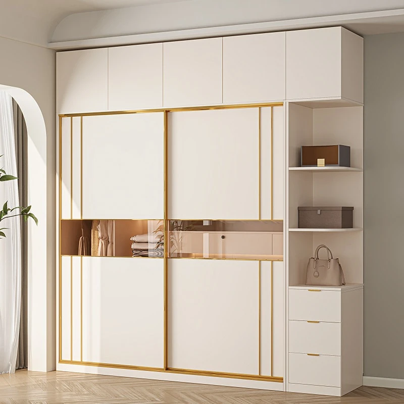 

Italian minimalist clothes closet Modern master bedroom simple elegant wardrobe multipurpose penderie vêtements house furniture