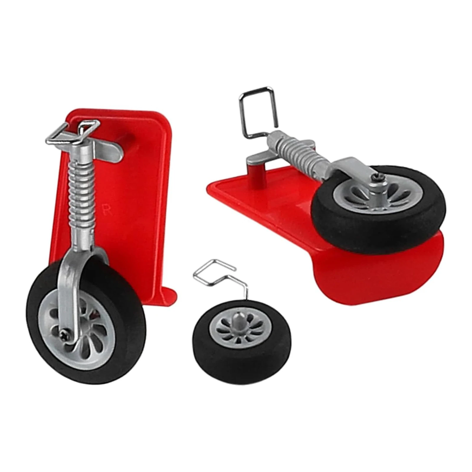 Roue de train d'atterrissage pour avion WLtoys A300 Beechcraft D17 RC, pièces de rechange pour avion RC sans balais WLtoys, pièces d'avion planeur (rouge)