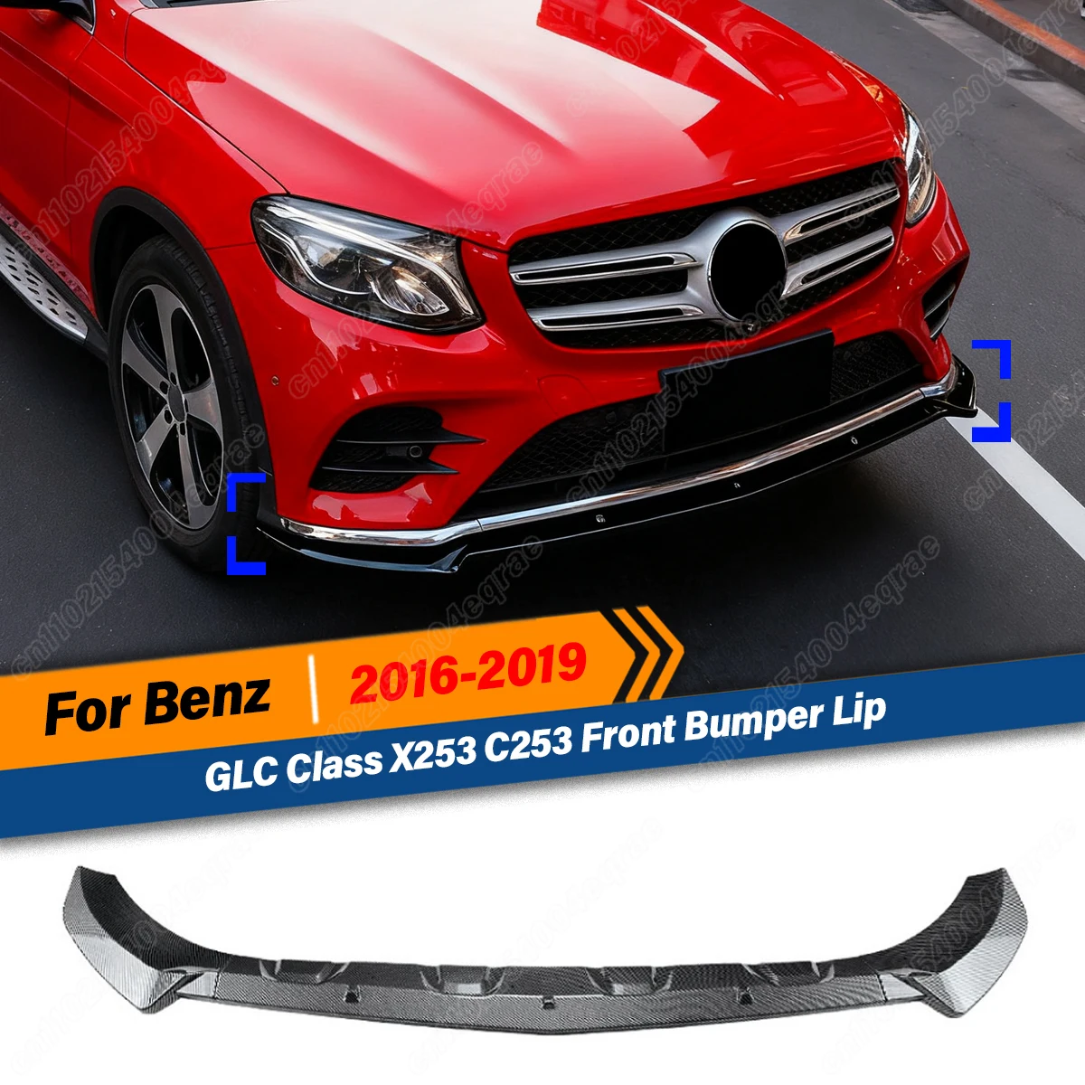 

Для Mercedes Benz GLC Class X253 C253 2016 2017 2018 2019 передний бампер спойлер для губ AMG диффузор сплиттер защита кузова комплект авто