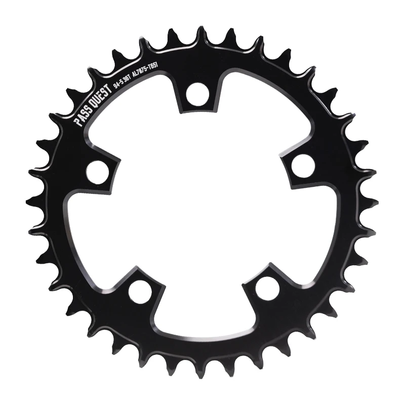 

PASS QUEST MTB/Road Bike Chainring 5-Arm 94 bcd Narrow Wide Chainring 32/34/36/38/40/42/44/46T for 10/11/12 speed bike chain