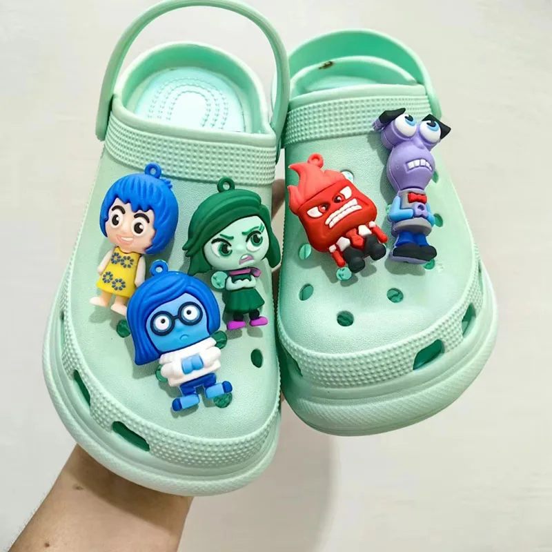 Funny MINISO Disney Inside Out Shoe Charms For Clogs Sandals Slippers Shoe Accessories DIY Kids Sandals Party Favor Gift Idea