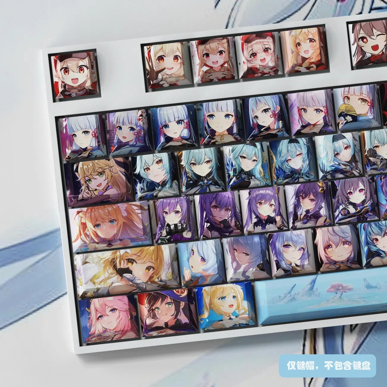 

Game Genshin Impact Keycap 108keys Keyboard Decoration Game Character Beauty Ganyu Keycaps Anime Accessories PBT Cosplay Keycaps