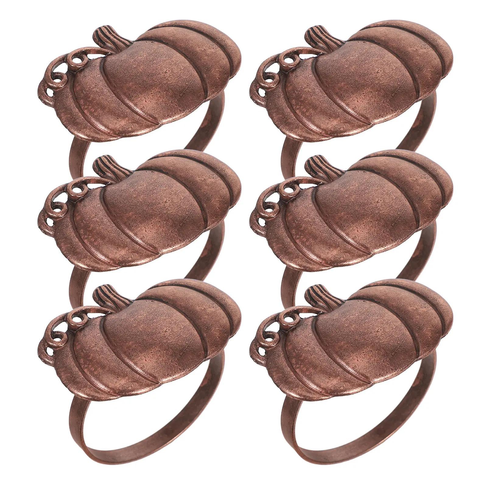 

Набор из 6 декоративных колец для салфеток на Хэллоуин с дизайном тыквы, держатели для салфеток на День Благодарения и праздничные вечеринки, украшение стола