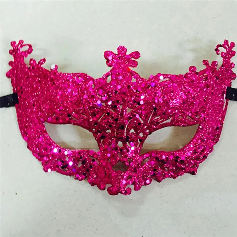 Glitter Anime Cosplay Mask Masquerade Face Cover Exquisite Prom Party Costume Halloween Ribbon Mask Nightclub Queen Eye Mask