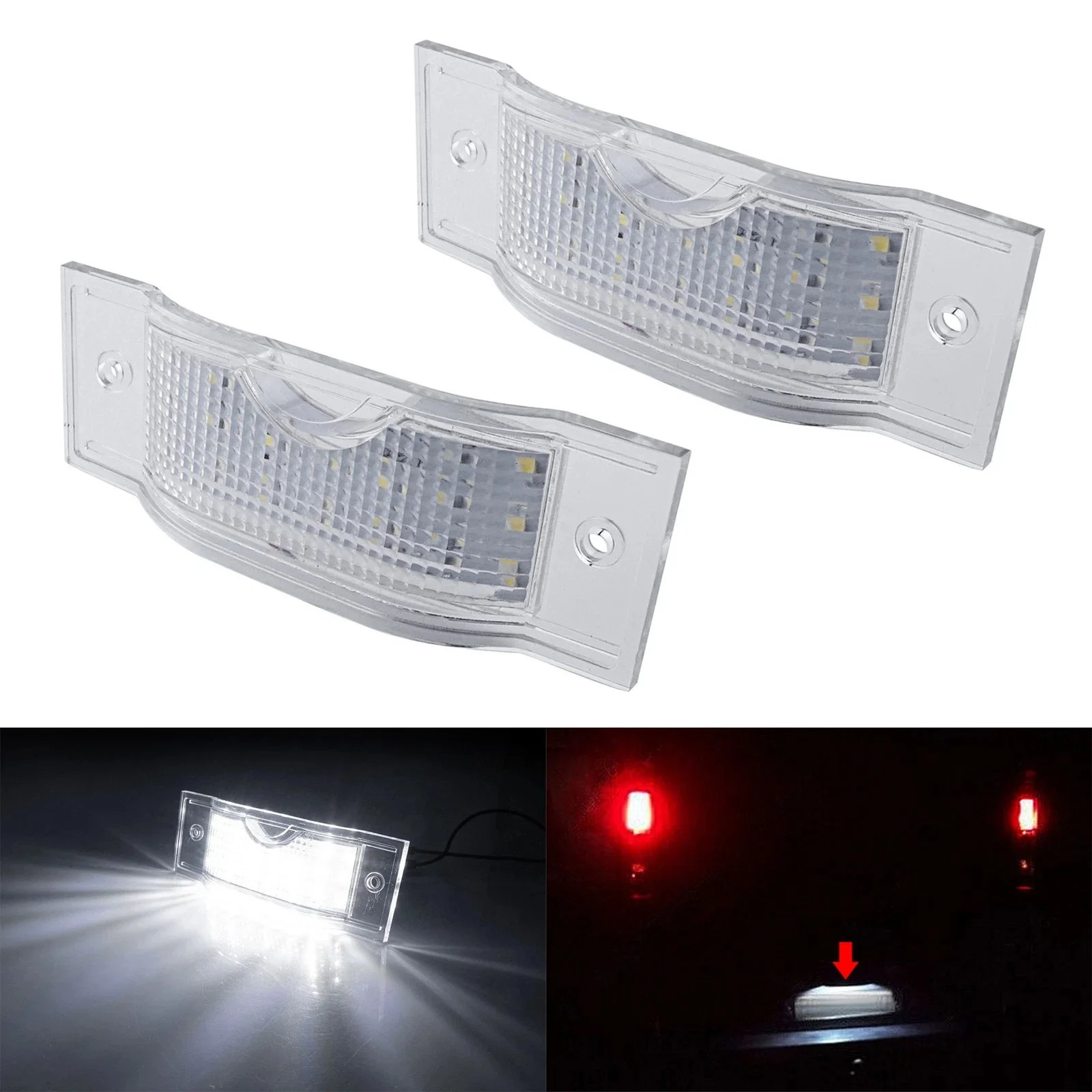 For Opel Vauxhall Vivaro B Renault Trafic II III Nissan NV300 X82 Primastar X83 Fiat LED License Number Plate Light White Canbus