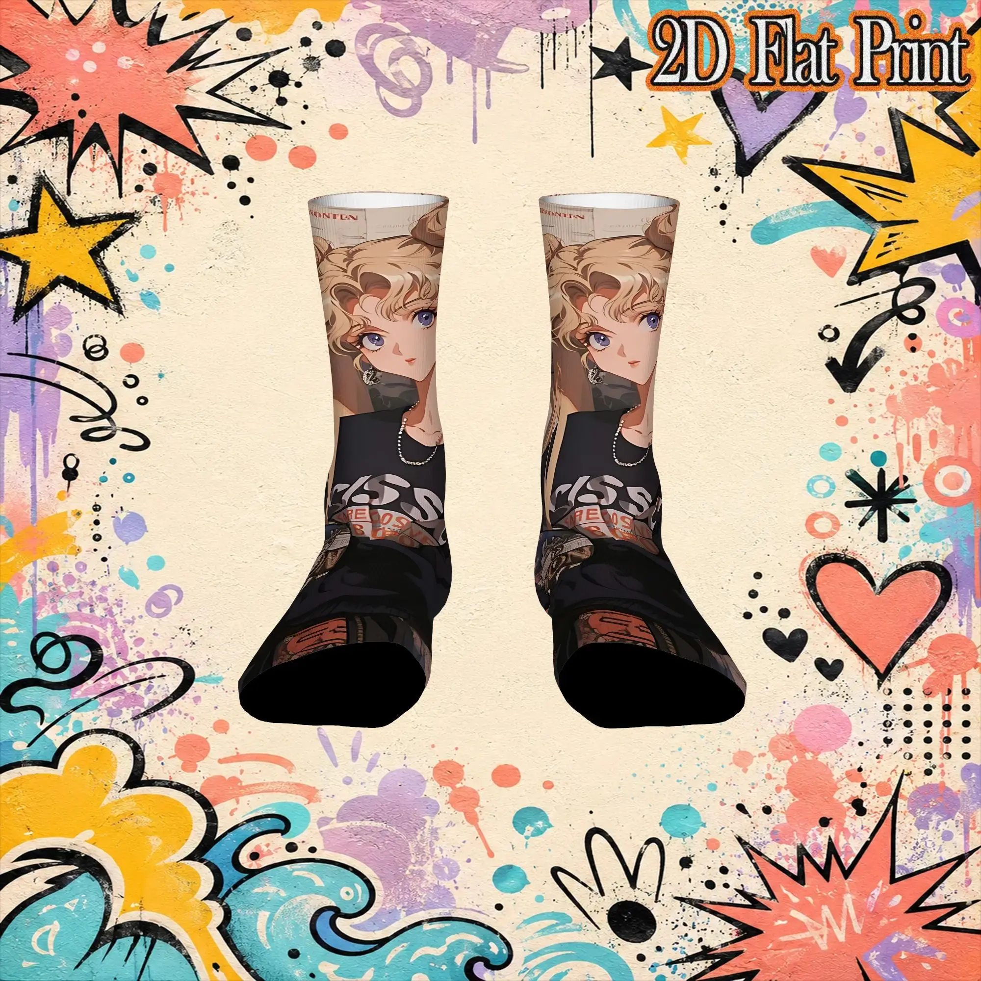 Sport Sailor Moon Crazy Running Men's compression Socks Unisex items Crew Sock Cycling socks