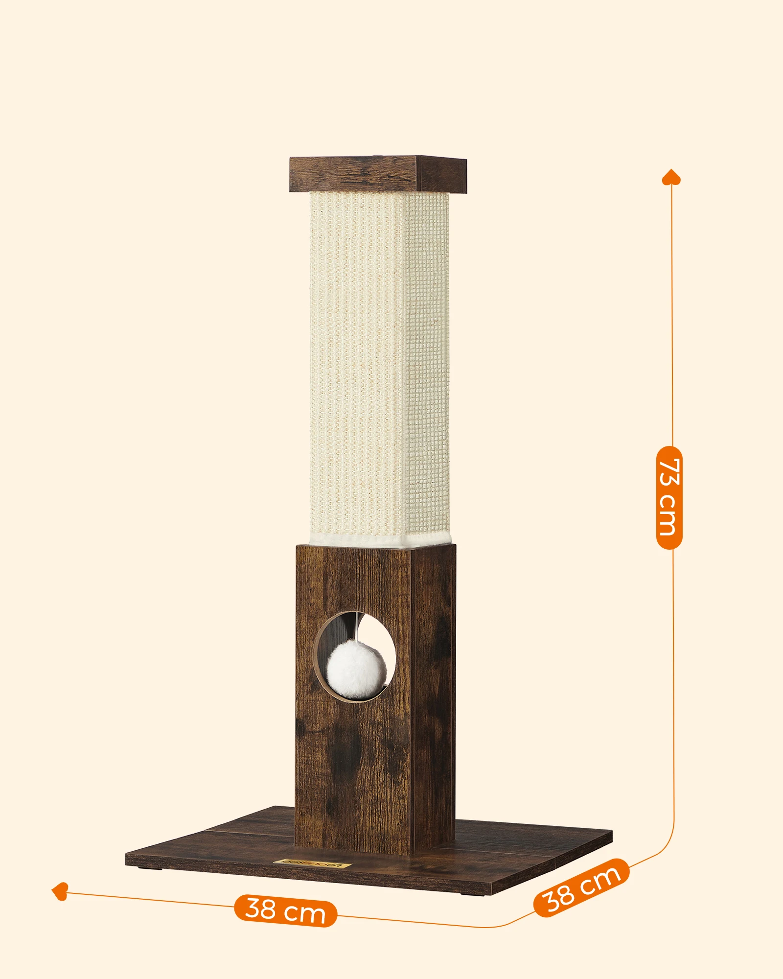Cat scratching post and sisal scratching rod Pet furniture deterrent and toy Carton packaging Cat tree