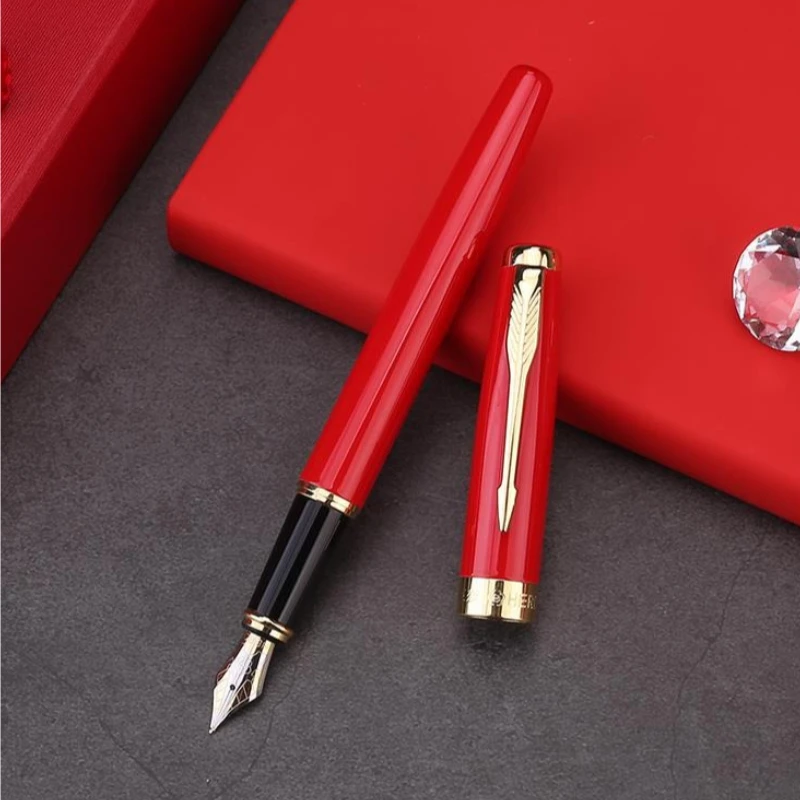 

Cheap Sale HERO Red Steel Fountain Pen F 0.5 Nib Calligraphy Pen Authentic Quality Metal Ink Pens Novel Designer Writing Gift