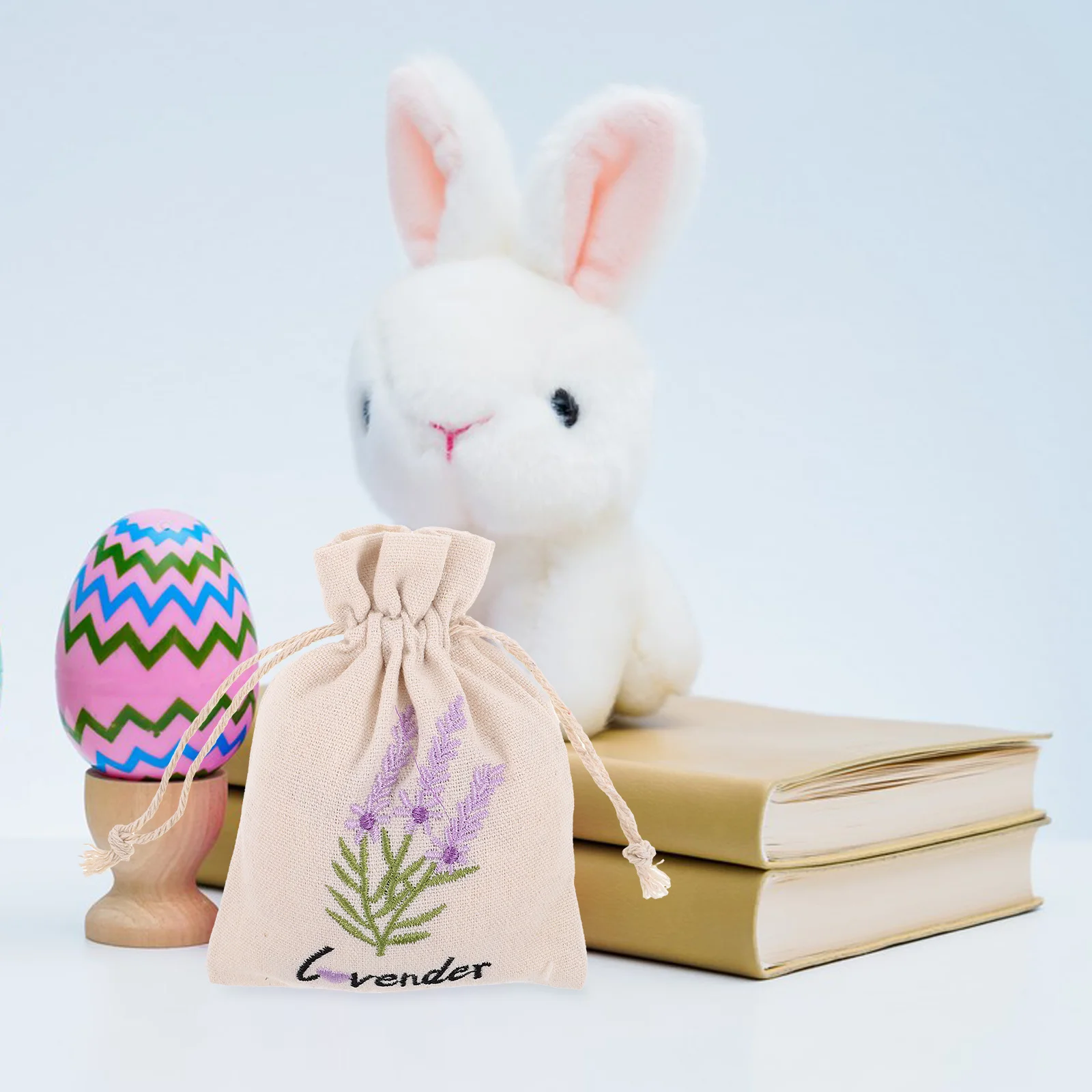 

10Pcs Embroidered Lavender Sachet Bags Canvas Drawstring Pouches Jewelry Storage Wedding Favor Bags Scented Sachet Packets