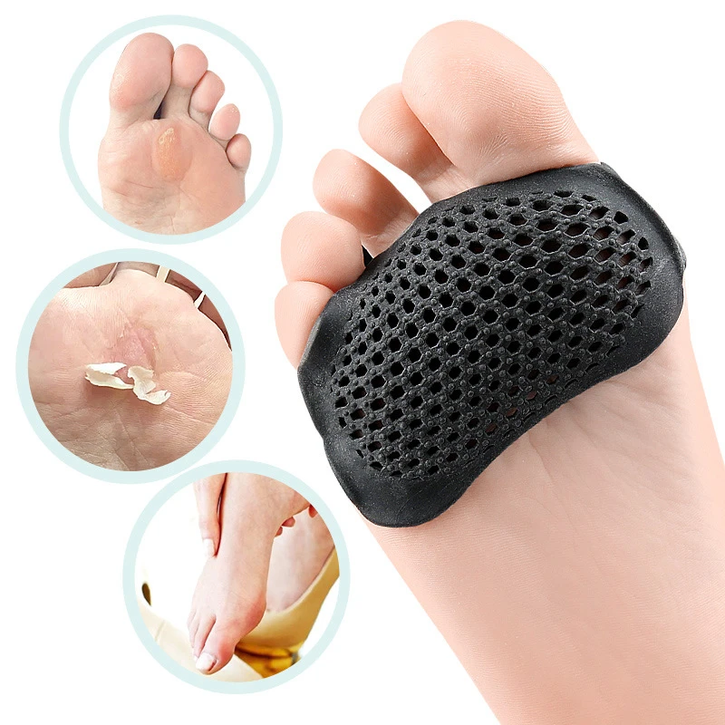 2Pcs=1Pair Toe Pads Soft Silicone Gel Shock Anti Forefoot Pad Toe Separator Metatarsal Correction Foot Care Shoes Cushion