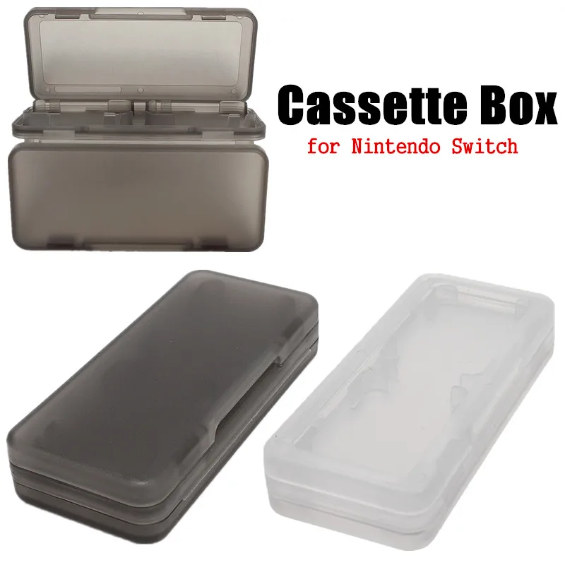 50 pcs a lot 4 in 1 Game Card Storage Case Portable Plastic Case Shock proof Hard Shell Protective Storage Box for Switch