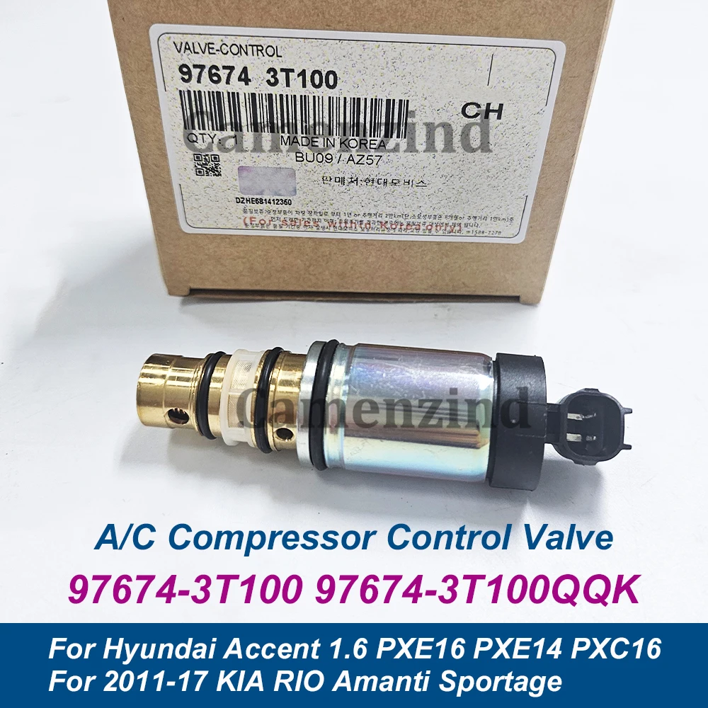 

OEM 97674-3T100 97674-3T100QQK AC Compressor Control Solenoid Valve 976743T100 for Hyundai Accent 17 Genesis 16 KIA Sportage RIO