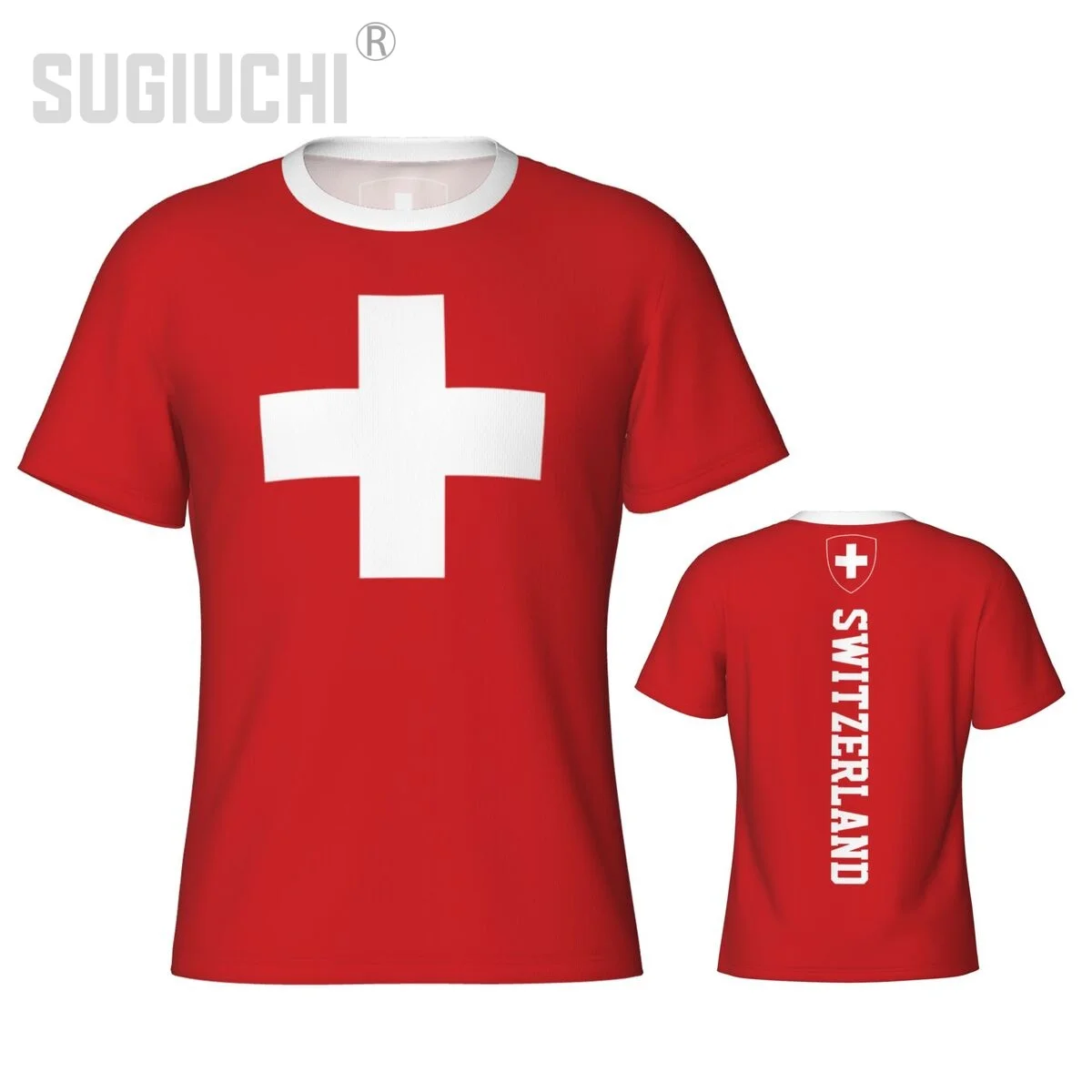 Tight Sports T-shirt Switzerland Flag Swiss 3D For Men Women Tees jersey Clothes Soccer Football Fans Gift Patriotic T shirt