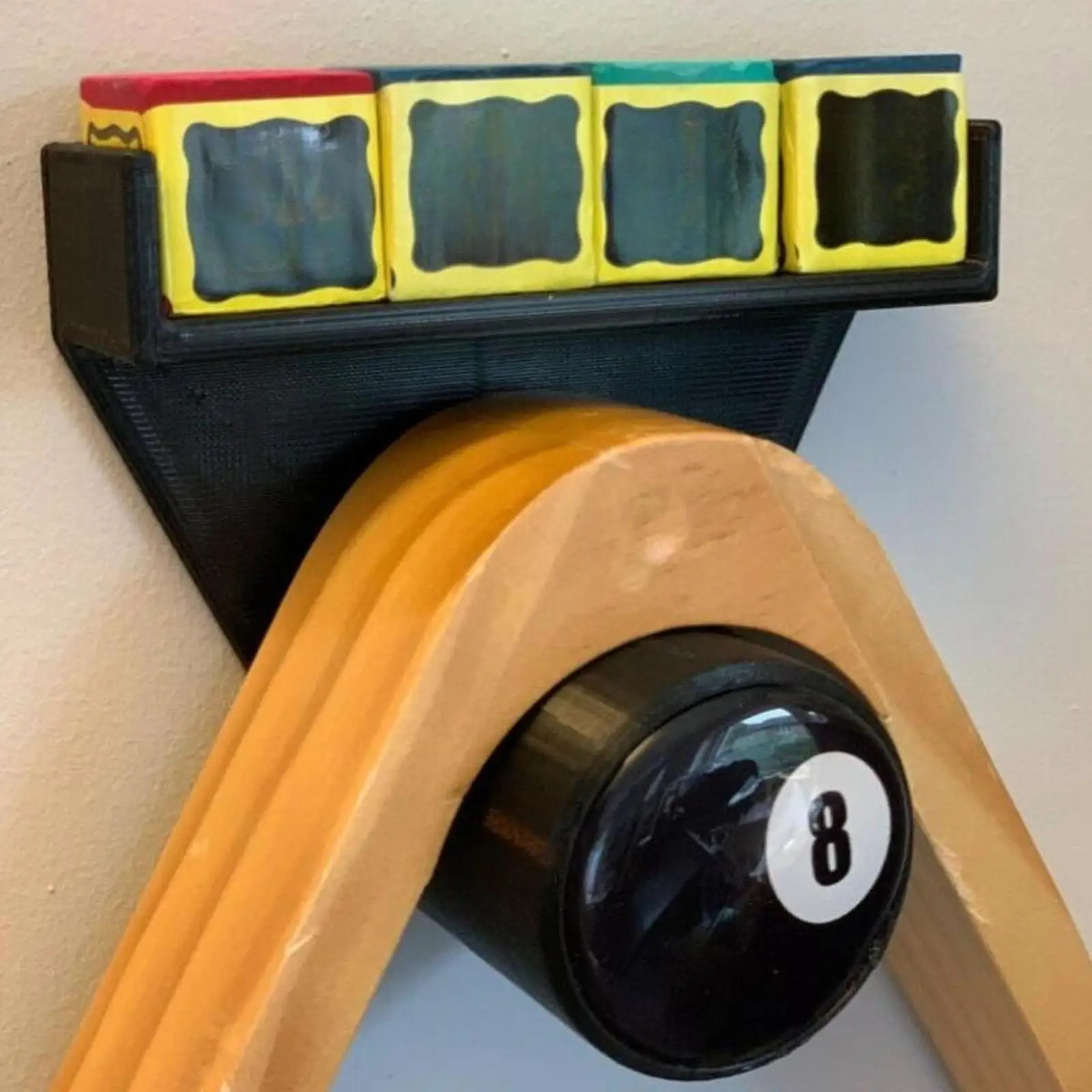 Billiard Accessories Chalk Holder Rack PLA Compact 10.4cm Wall Mounted Triangle Hanger Setup for Small Game Rooms