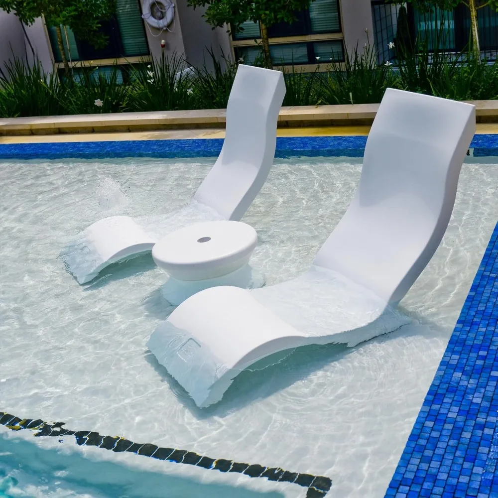 Signature Chair - Inside Pool & Sun Shelf Lounge Chair - Designed for Shallow Shelves Up to 9” - Compatible with All Pool Types