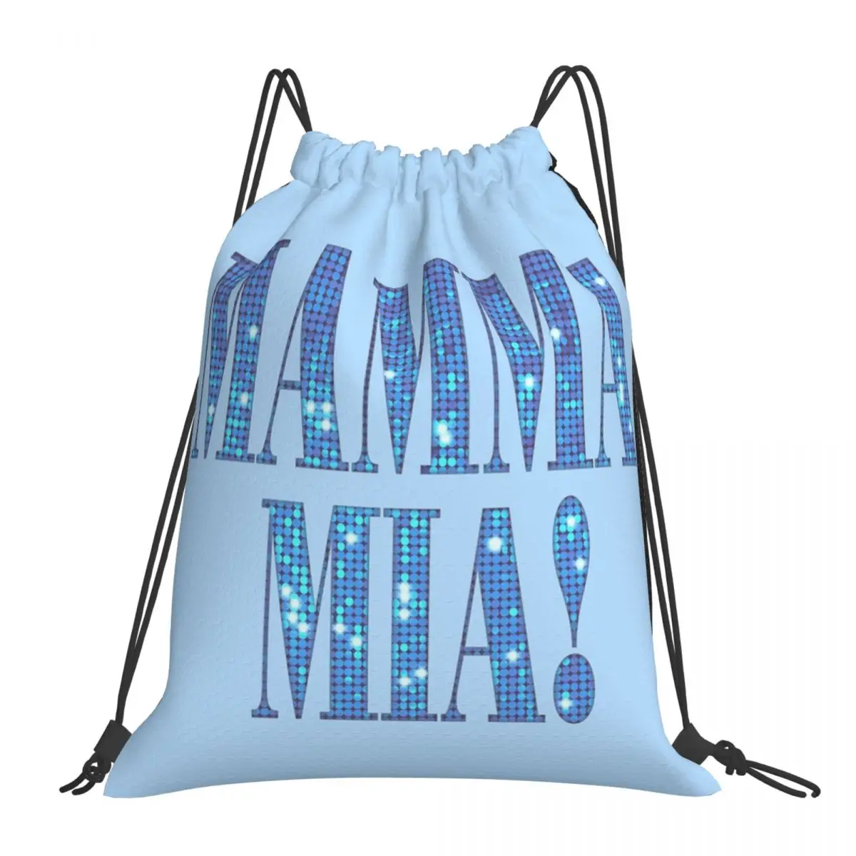 Mamma Mia-mochilas disco para hombre y mujer, bolsas portátiles con cordón, paquete de bolsillo para artículos diversos, bolsas para libros, estudiantes