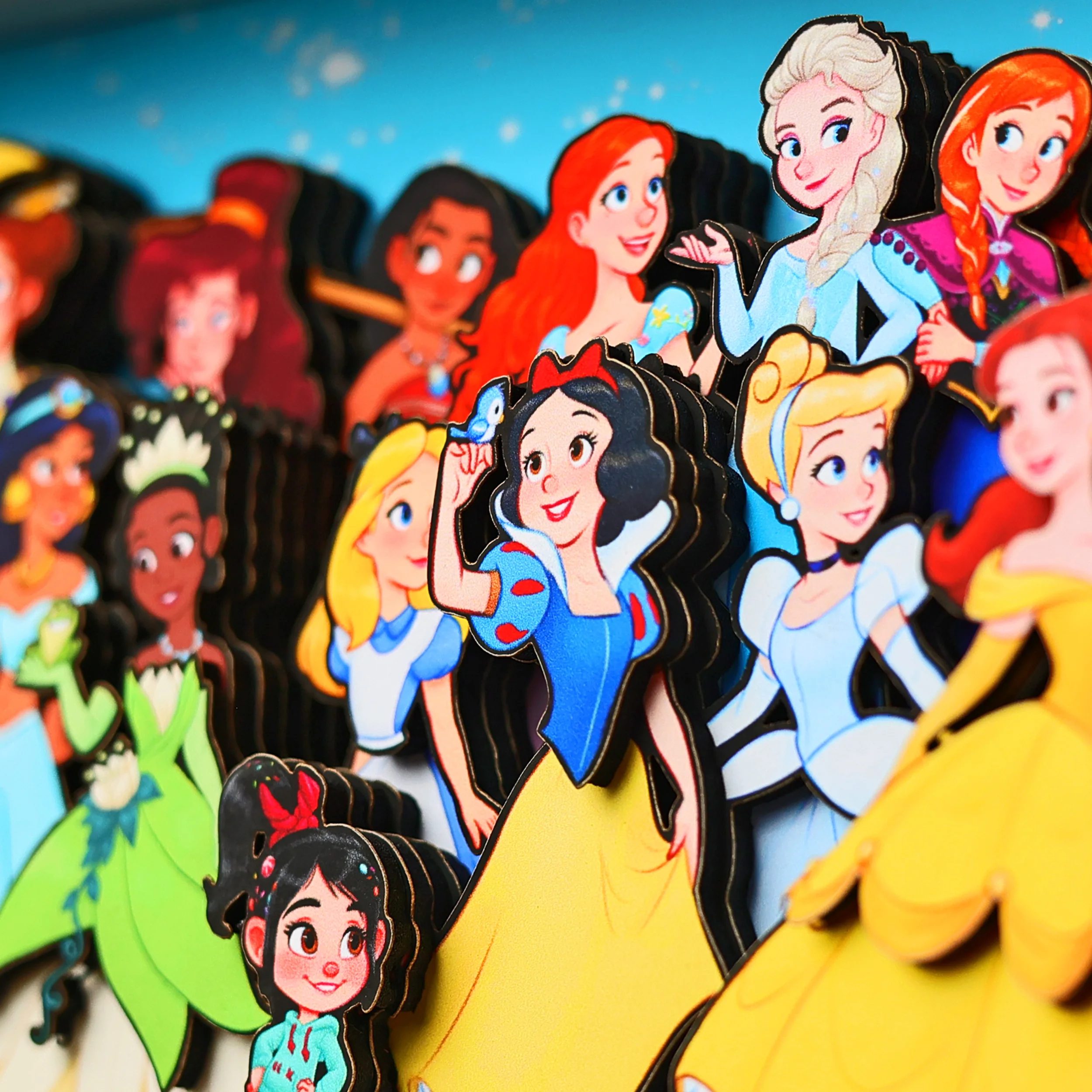 Disney 3D Family PortraitSnow White Collection Handmade Stereoscopic Paintings Figures, Models Birthday Gifts, Desktop Ornaments