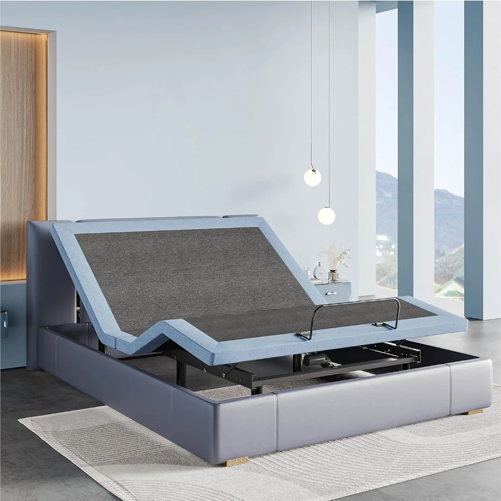 Twin XL Adjustable Bed Frame with Wireless Remote, Independent Head & Foot Incline, Easy Assembly, Modern Metal Bed Base