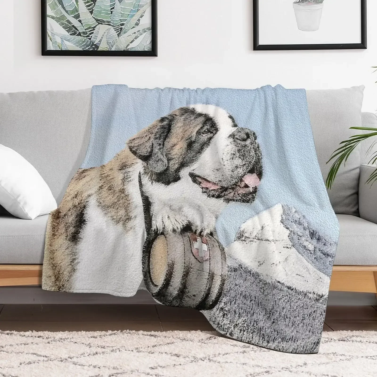 

Saint Bernard Throw Blanket Decorative Throw Hairys Blankets Decoratives Bed for sofa Luxury Brand Blankets