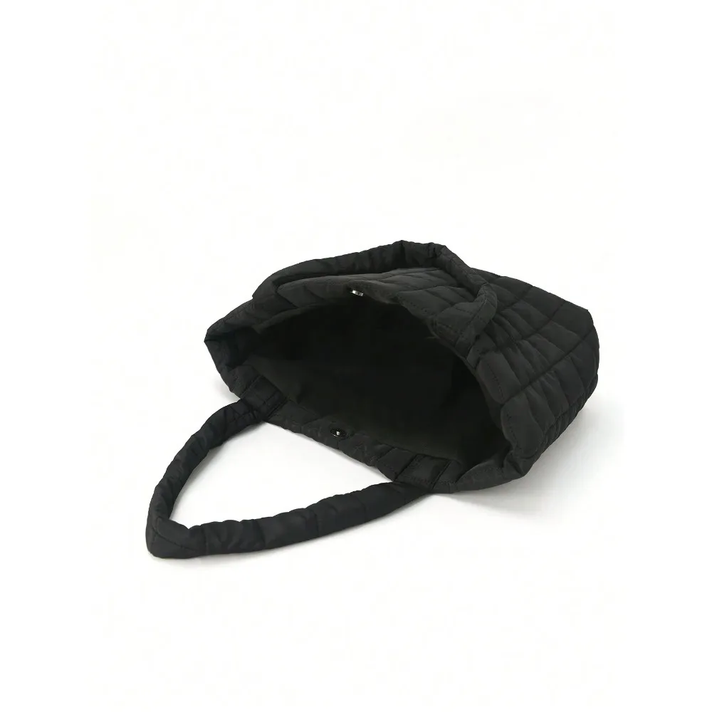 1 Pc Minimalist Quilted Puffy Tote Bag, Large Capacity Crossbody Bag, Trendy Padded Shoulder Bag For Women For Daily Commute image 4