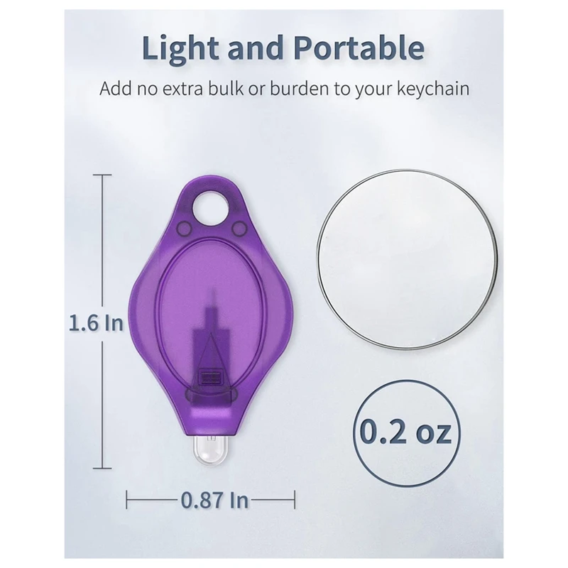 Set senter neon bertenaga baterai, 10 Lumen detektor lampu ungu portabel, 20 pak