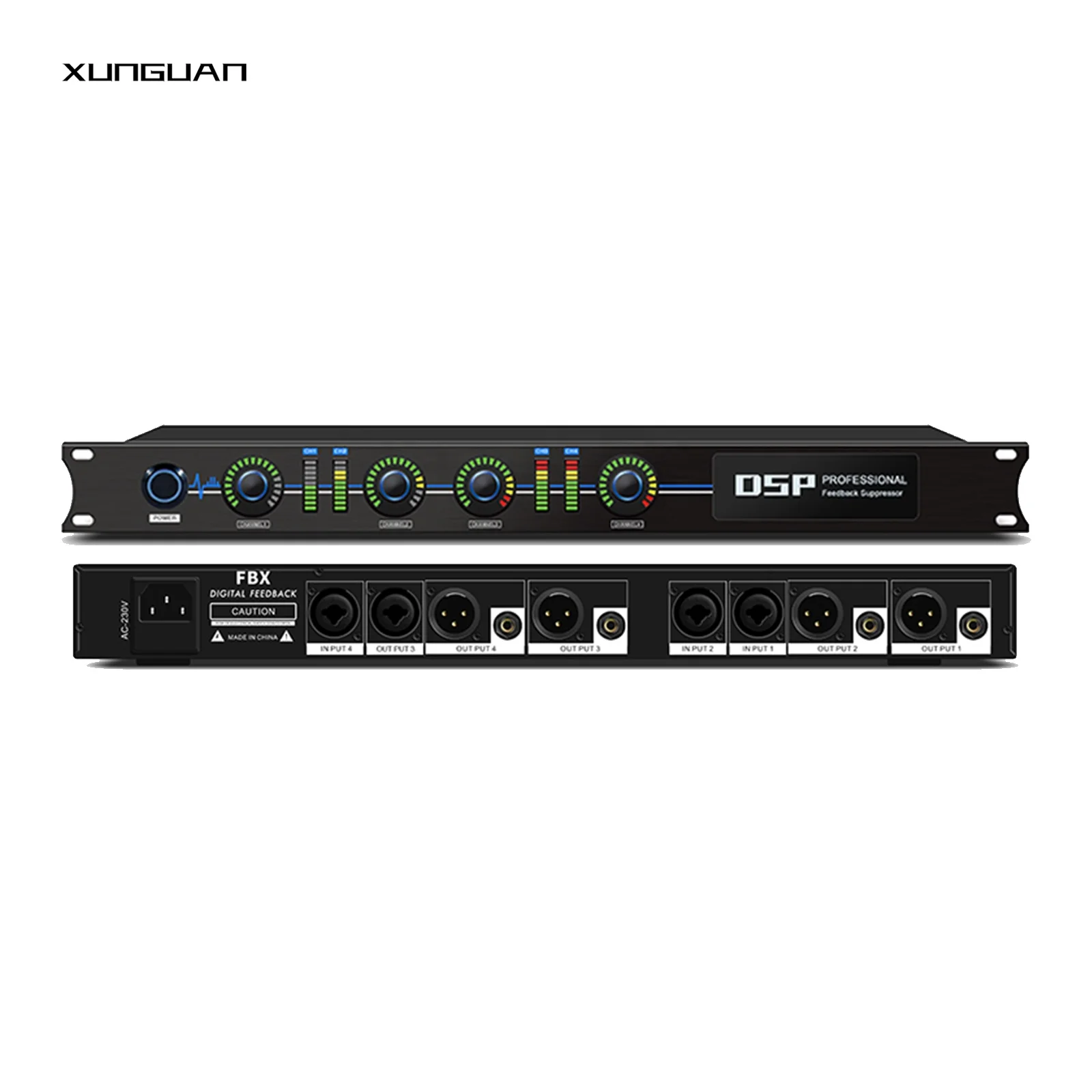

FBX440 4 in 4 Out High Sound Quality Restoration Digital Feedback Noise Suppressor DSP Signal Speaker Processor