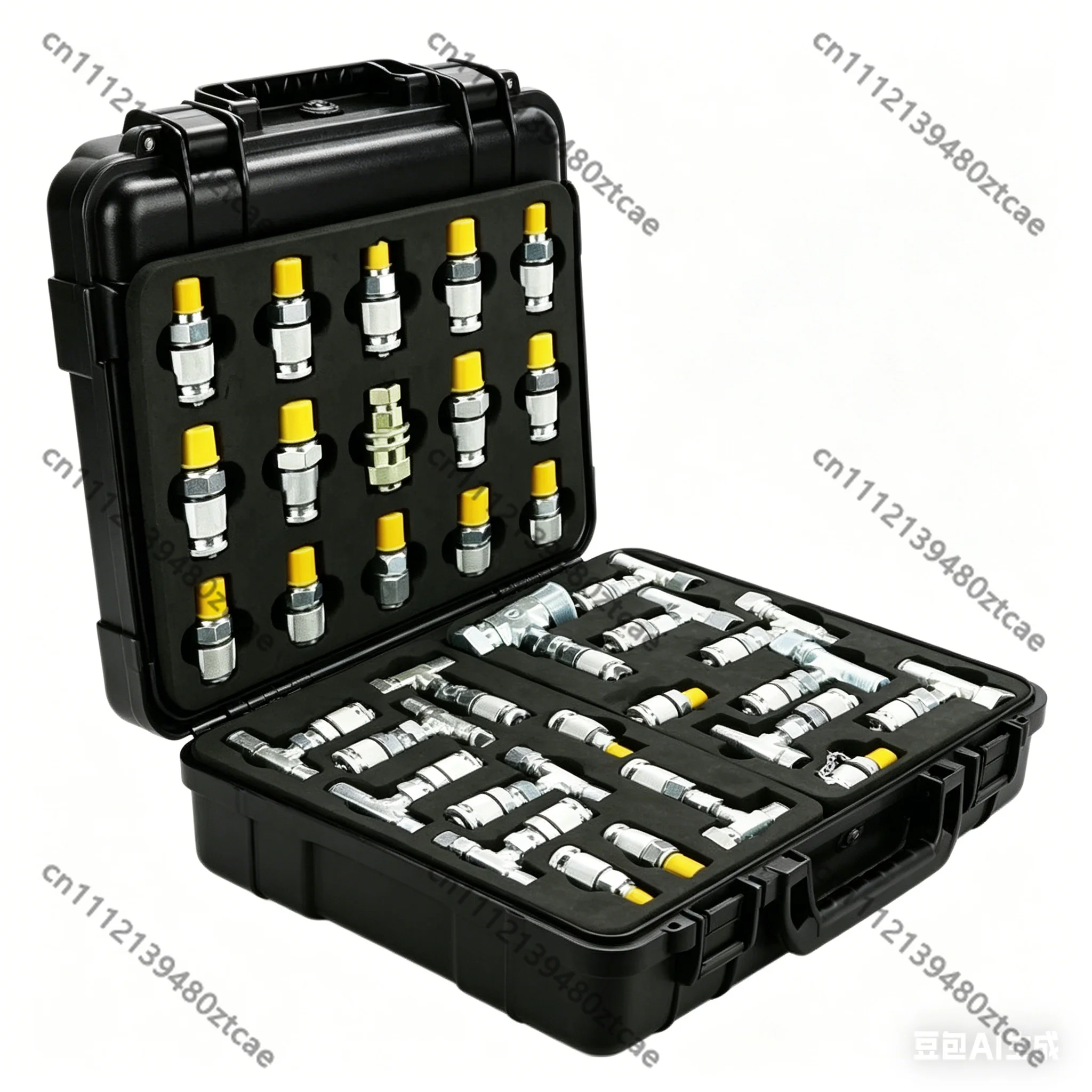 

20 Joints 14 Tees Hydraulic Adapter Kit, Excavator Pilot Valve Connector, Hydraulic Pressure Test Fitting