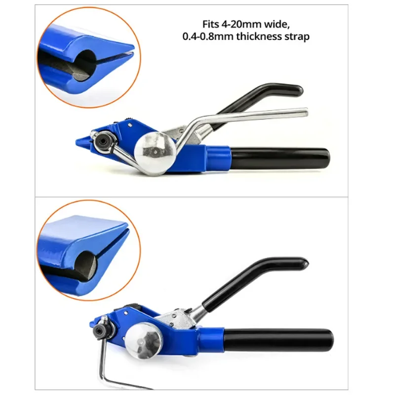 Stainless Steel Cable Tie Gun Fasten Tool for Crop Width 25mm Thickness 1.2mm Tighten Hand Tool Cutting Tension Multi-Purpose