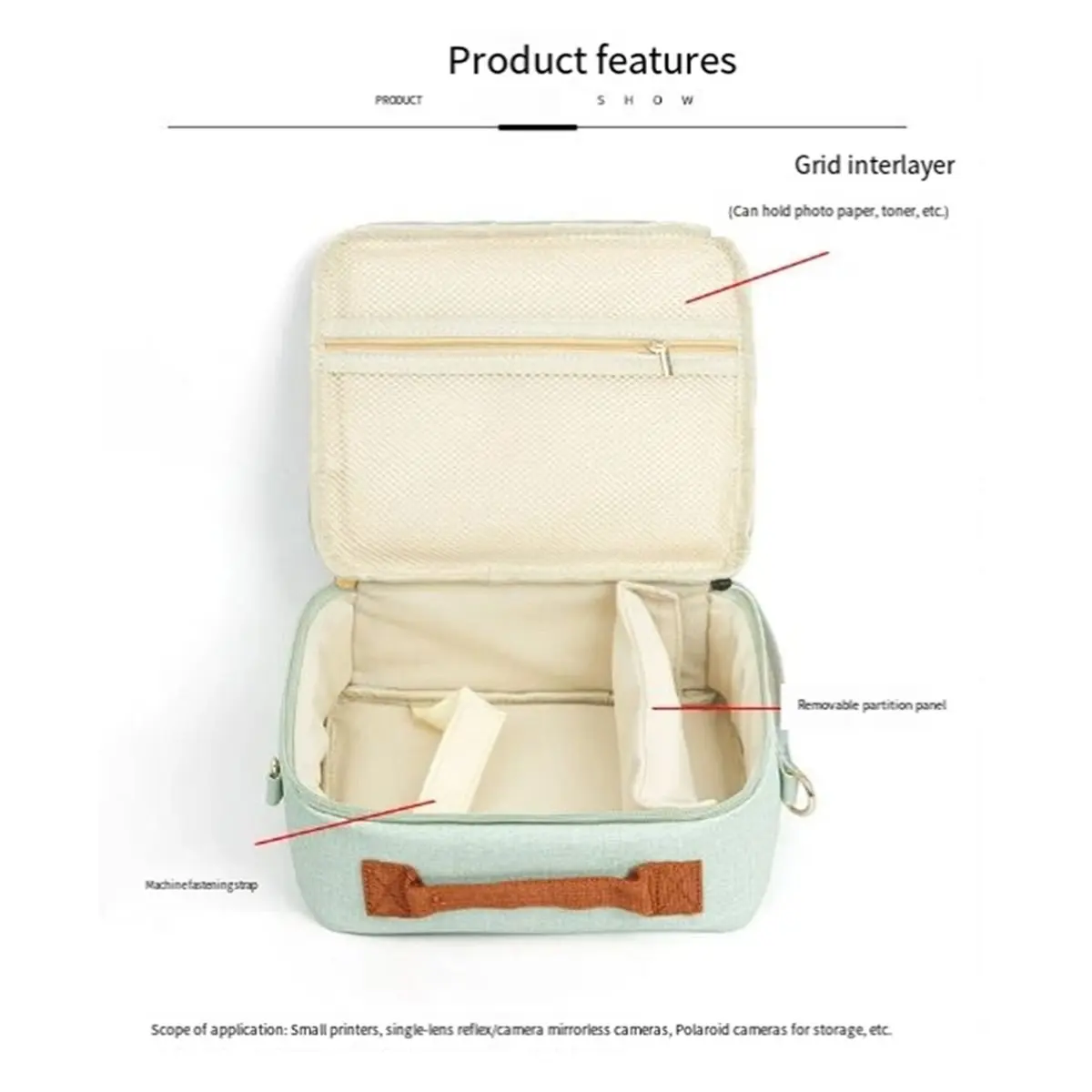 حقيبة كاميرا خارجية متعددة الوظائف للكاميرا حقيبة كتف مبطنة حقيبة كروس للكاميرا الرقمية باللون الأزرق