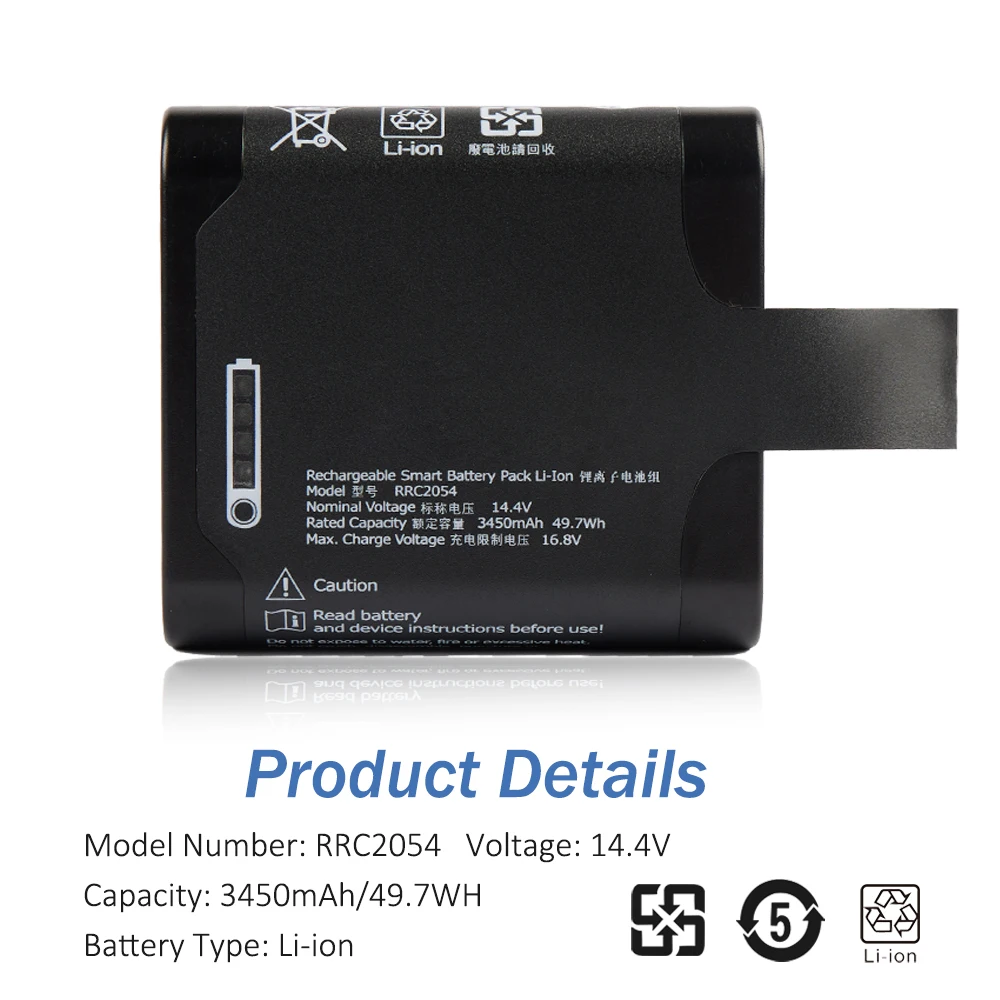 Imagem -05 - Etesbay-bateria Inteligente Recarregável Li-ion para Rrc2054 Controlador Industrial 3450mah