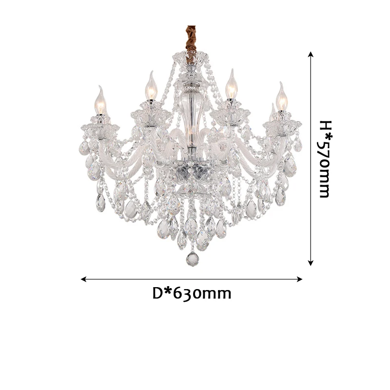 Europe Champagne Amber Crystal Chandelier Dining Table Black Pendent Lamp White Villa Hotel Bedroom Living Room Glass Droplight