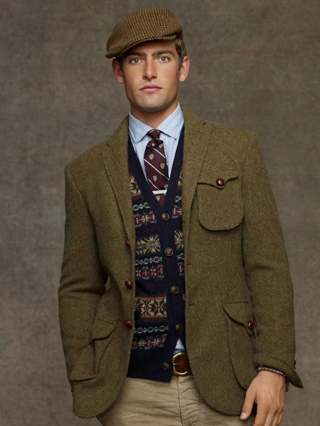 Tailor-Made Tweed Blazer dos homens, Jaqueta Verde Exército, Slim Fit, Roupa Masculina Vintage, Especialmente Projetado, Moda Inverno, Custom Made