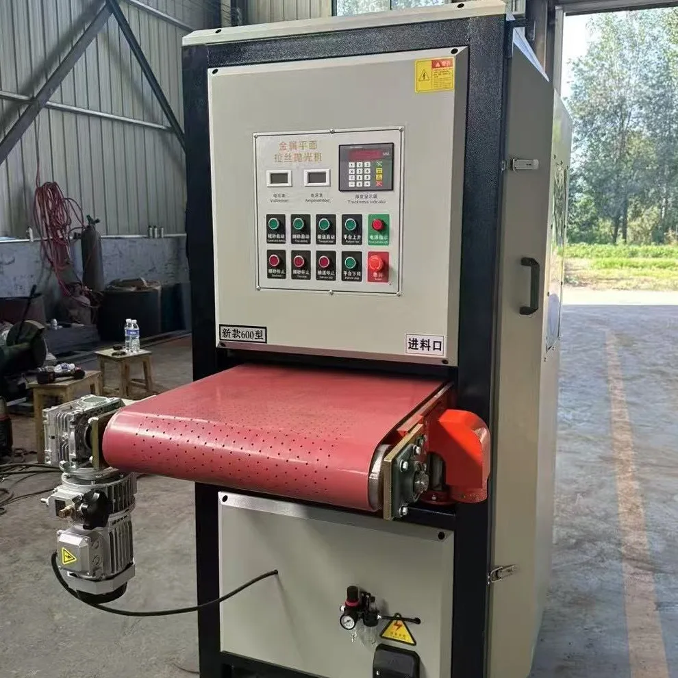 Ce Standard Automatic Plane Polishing Machine Small All-in-One 400mm 600mm 800mm Water Grinding Metal Sanding Brush Machine