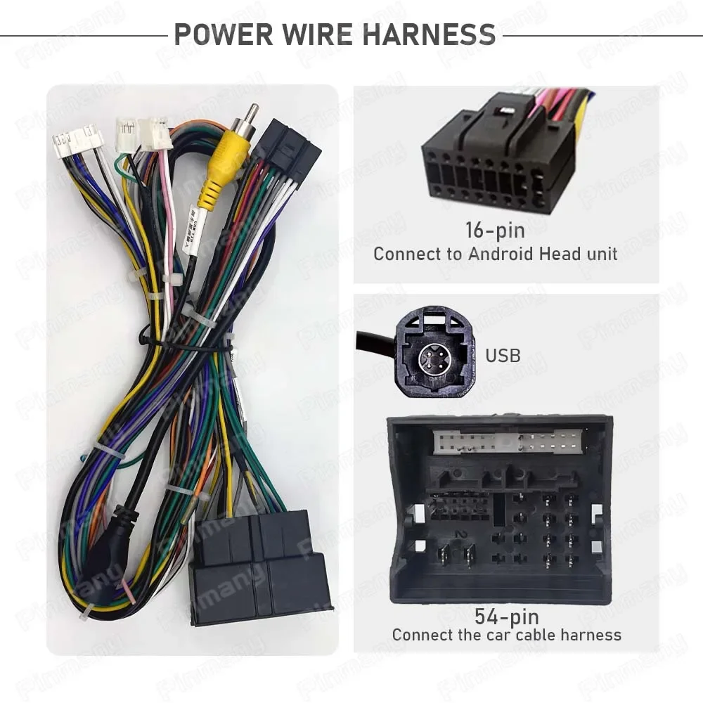 Car Android Radio Power Wiring Harness CAN Bus Adapter VWC14 for VW Golf 7 Tiguan Teramont Caddy Jetta Amarok Skoda Kodiaq