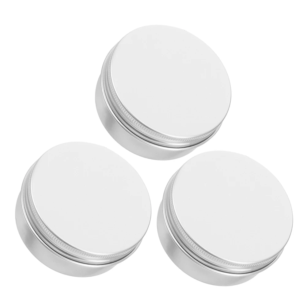 

3 pcs Aluminum Box Portable Metal Storage Cans For Travel Lightweight Compact Container With Lid For Soap Creams Sweets Storage