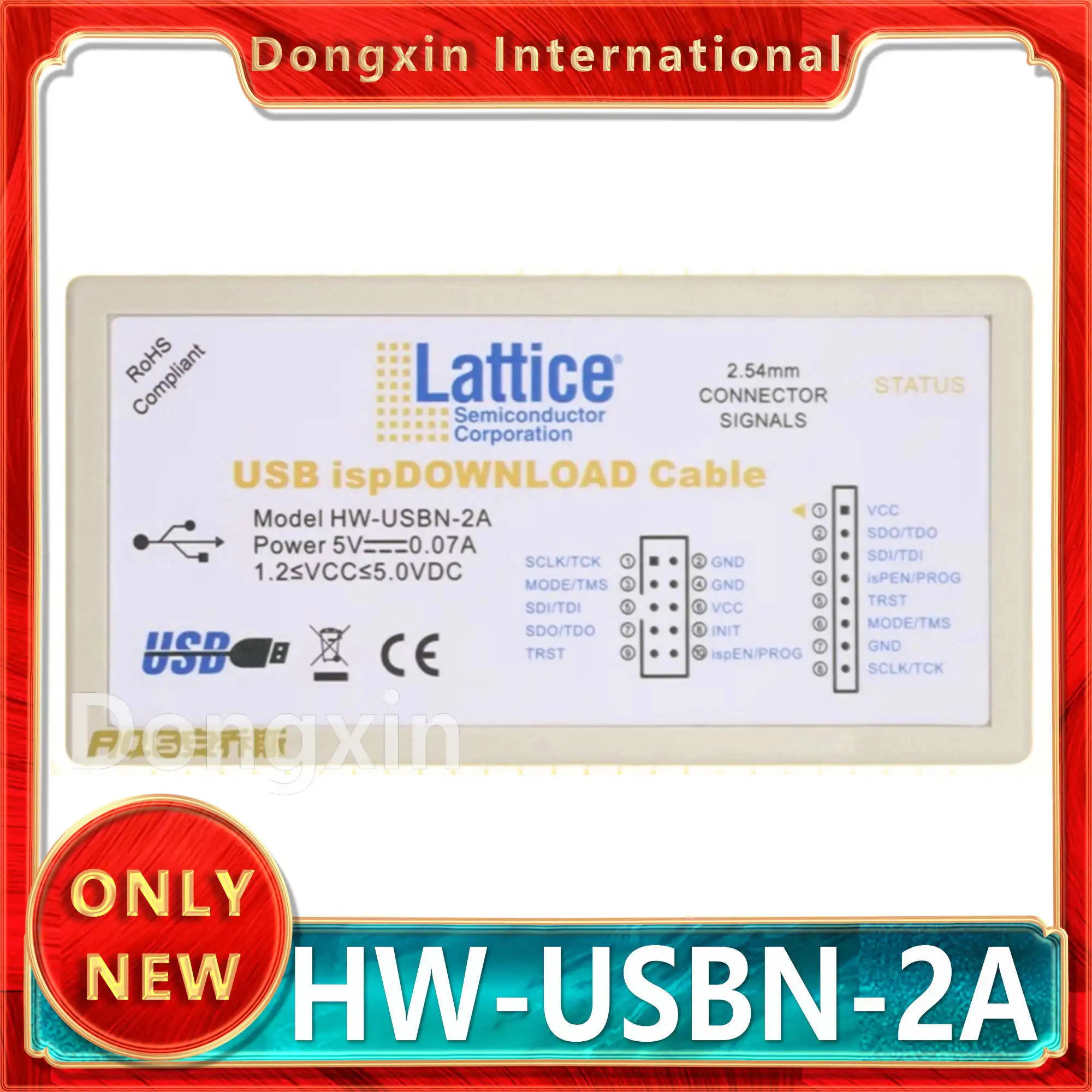 HW-USBN-2A Lattice USB download line FPGA CPLD ISP simulation burning debugger