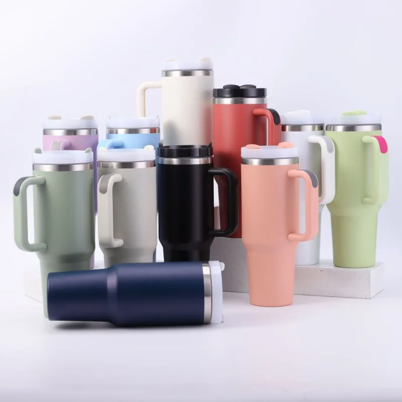 

New Stainless Steel Insulated Cup With Vacuum Thickening Gradient Color Water Cup Large Capacity Portable and Portable Car Cup