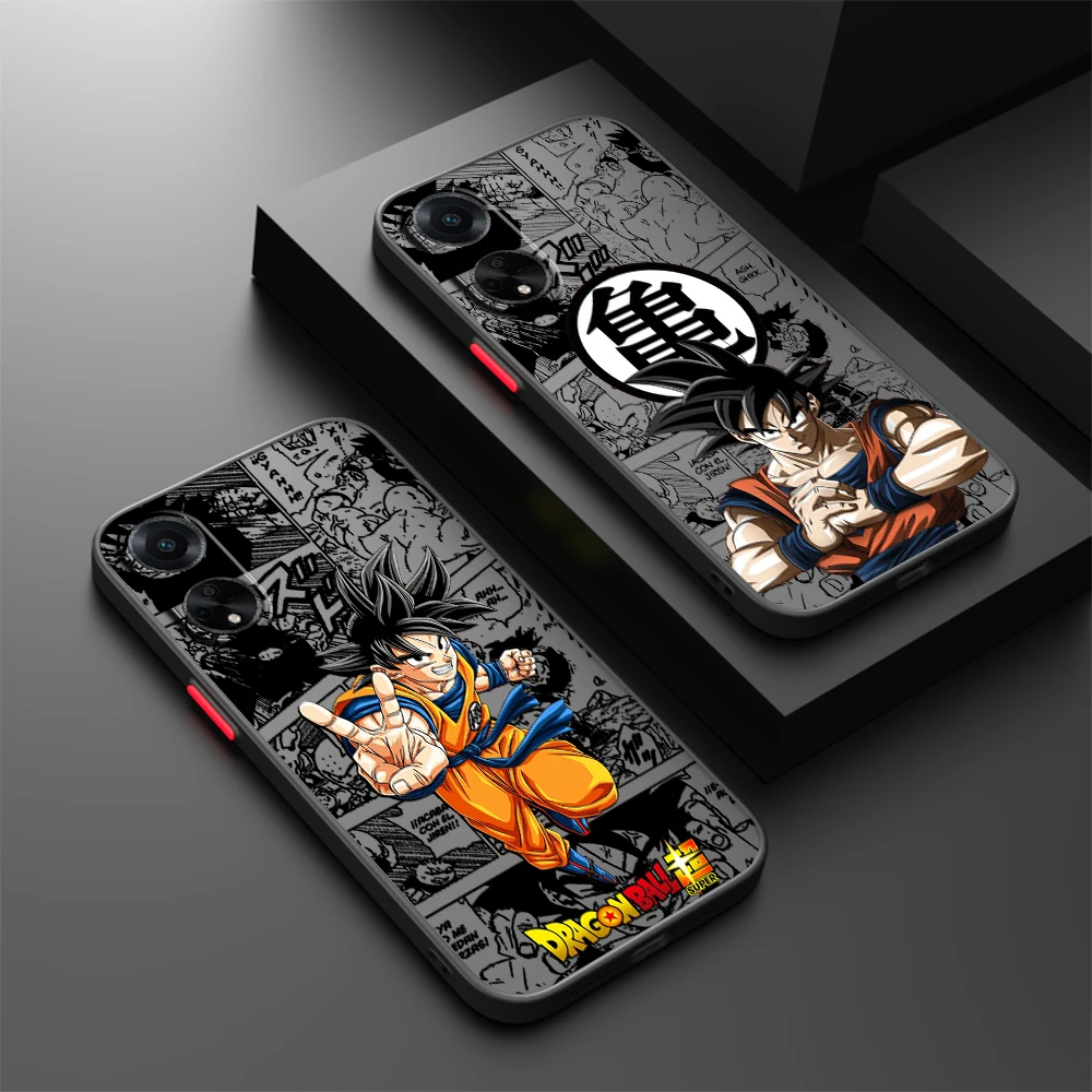 Trend D-Dragon Ball Saiyan Frosted Translucent For OPPO X5 X3 A54S A5 A94 A16 A53S A57 A74 A72 A96 A98 A78 5G Funda Phone Case