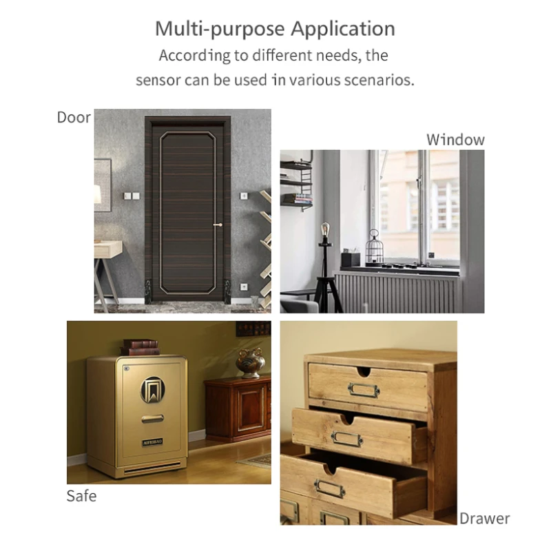 AUBESS Tuya WiFi Thông Minh Cảm Biến Cửa Cửa Mở/Đóng Cửa Máy Dò Wifi Nhà Báo Động Tương Thích Với Alexa Google Nhà Thông Minh cuộc Sống Ứng Dụng