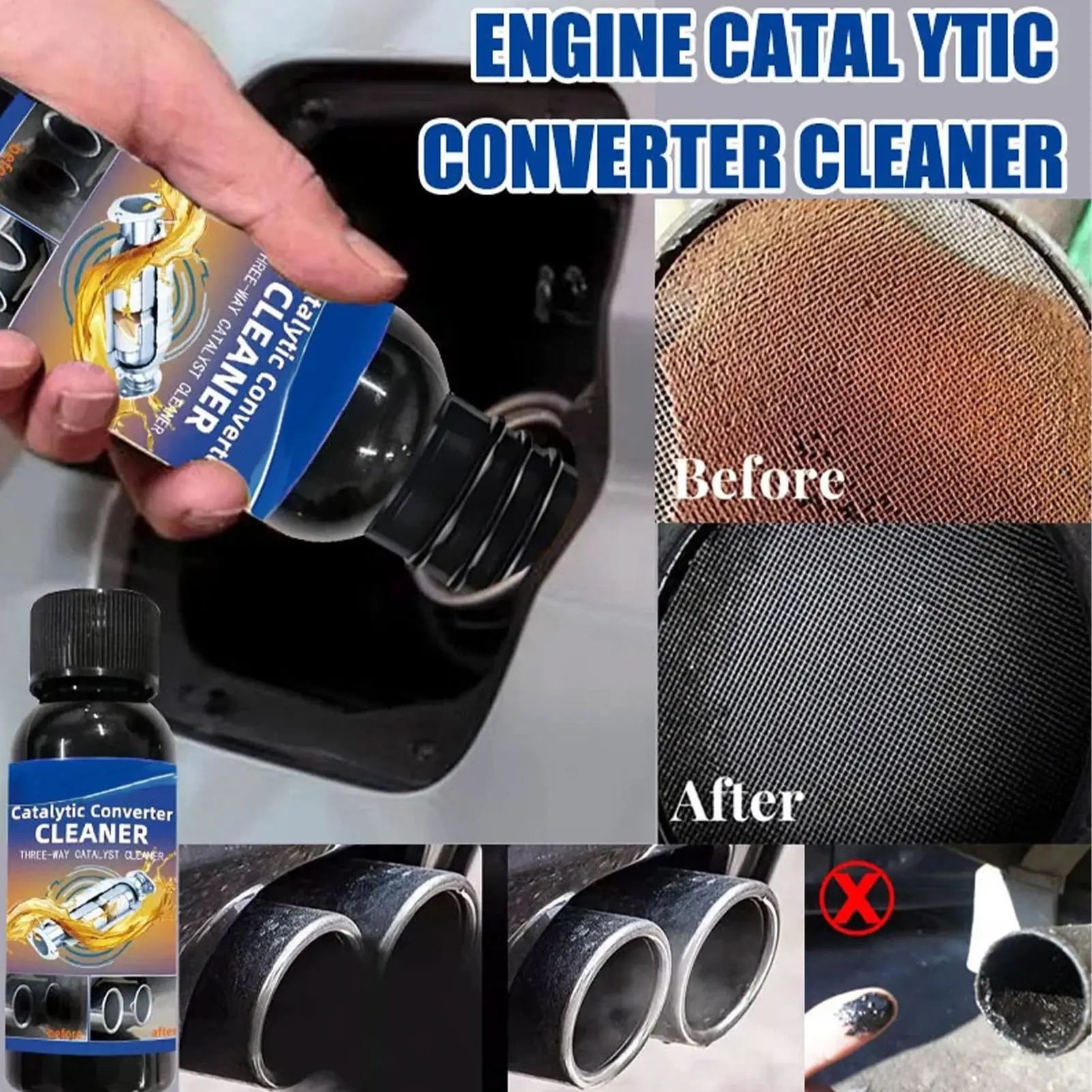 Limpiador Universal de Catalizadores para Autos, Eliminación de Carbono Catalítico, Ahorro de Combustible, Aceleración del Motor, Agente para el Cuidado del Motor
