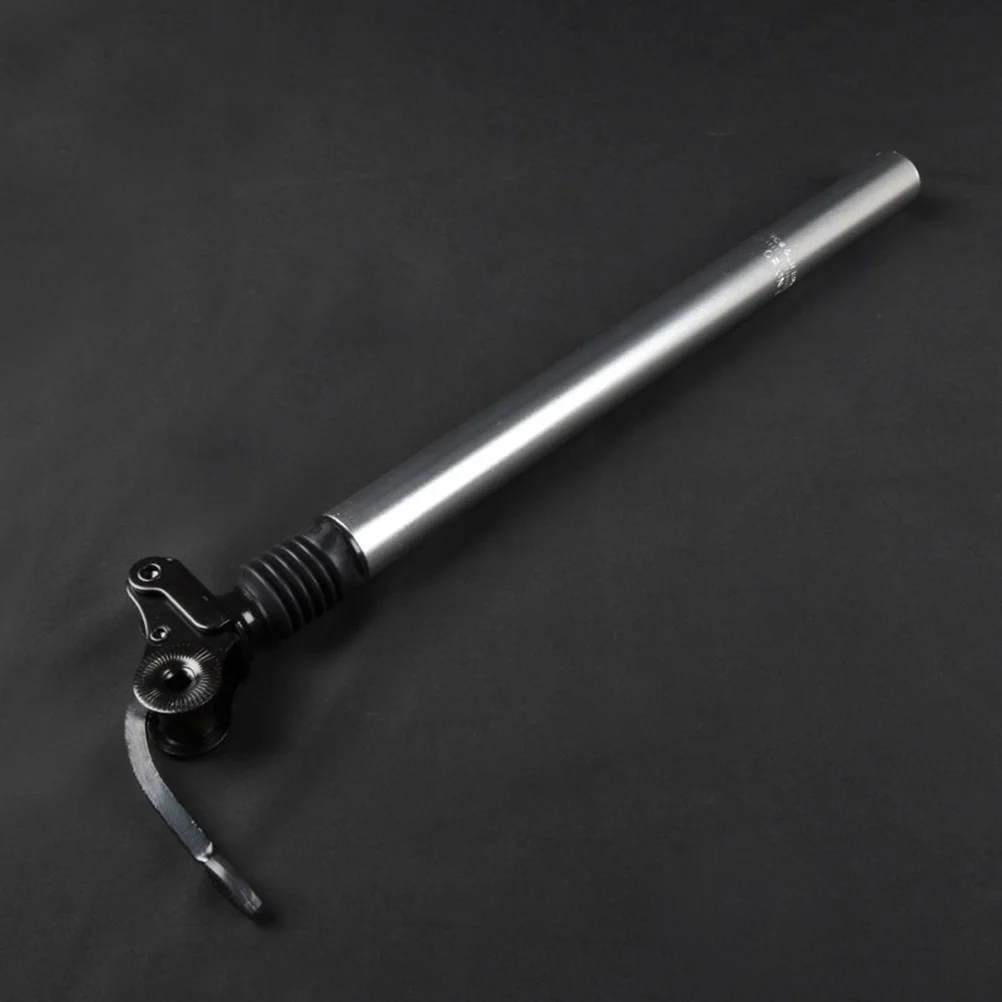 دراجة كهربائية مقعد من سبائك الألومنيوم بديل طويل للغاية قابل للتعديل لدراجات الطرق الجبلية باللون الفضي #4