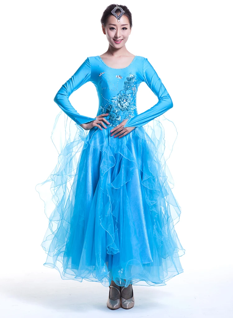 ชุดเต้นลาตินมาตรฐานสำหรับผู้หญิง ชุดเต้นแจ๊ส โมเดิร์น สำหรับการแสดงทีมและการแข่งขันระดับมืออาชีพ