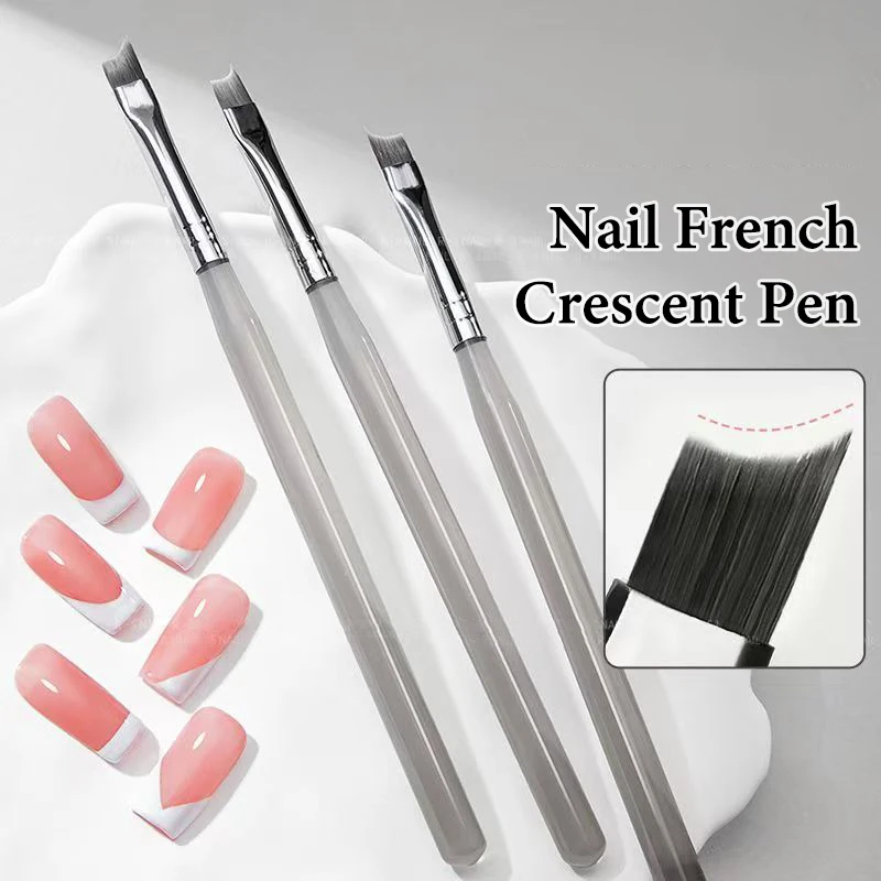 1 STKS Franse Plaid Nail Art Penselen Lijnraster Patroon Tekenpen Voor DIY UV Gel Extension Schilderbenodigdheden